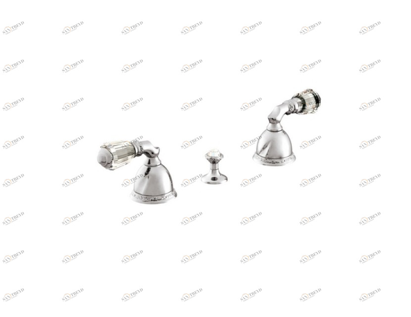 051622.A00.50 Биде с тремя отверстиями и кристаллами сваровски Яркий хром Mestre Oman