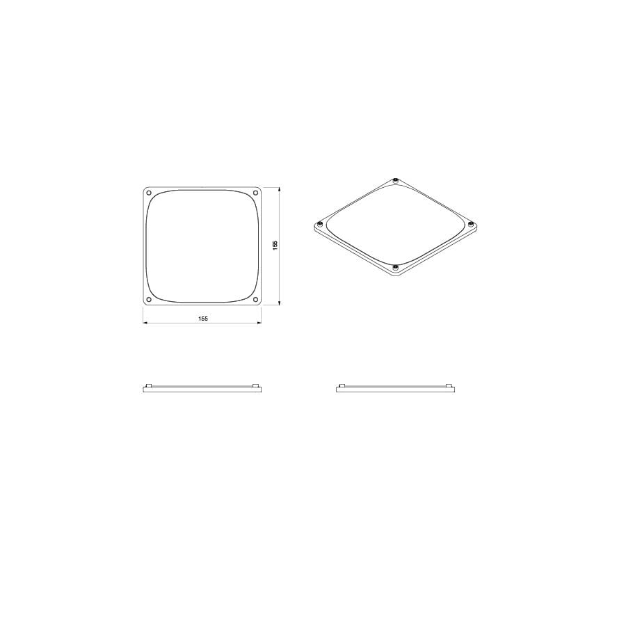 Окрашенная алюминиевая пластина для розеток и выключателей Genuit Corten ARCH-00129867 - Вид №15