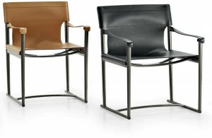 B&B Italia Кожаное кресло с подлокотниками Mirto indoor Im58b