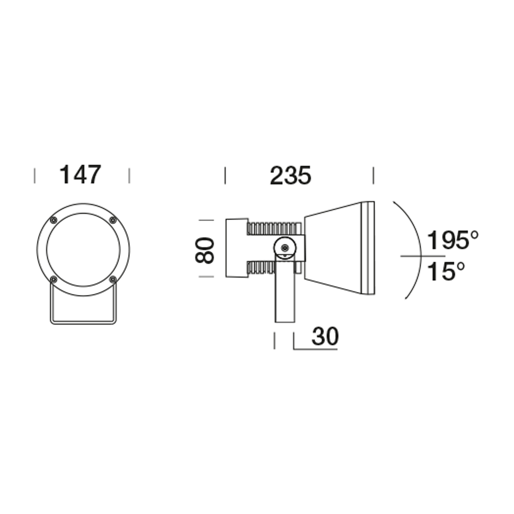 8814511 Проектор Platek MINI SPRING Proiettore  MINI SPRING Floodlight - 1 COB 3000K 20°  - Вид №6