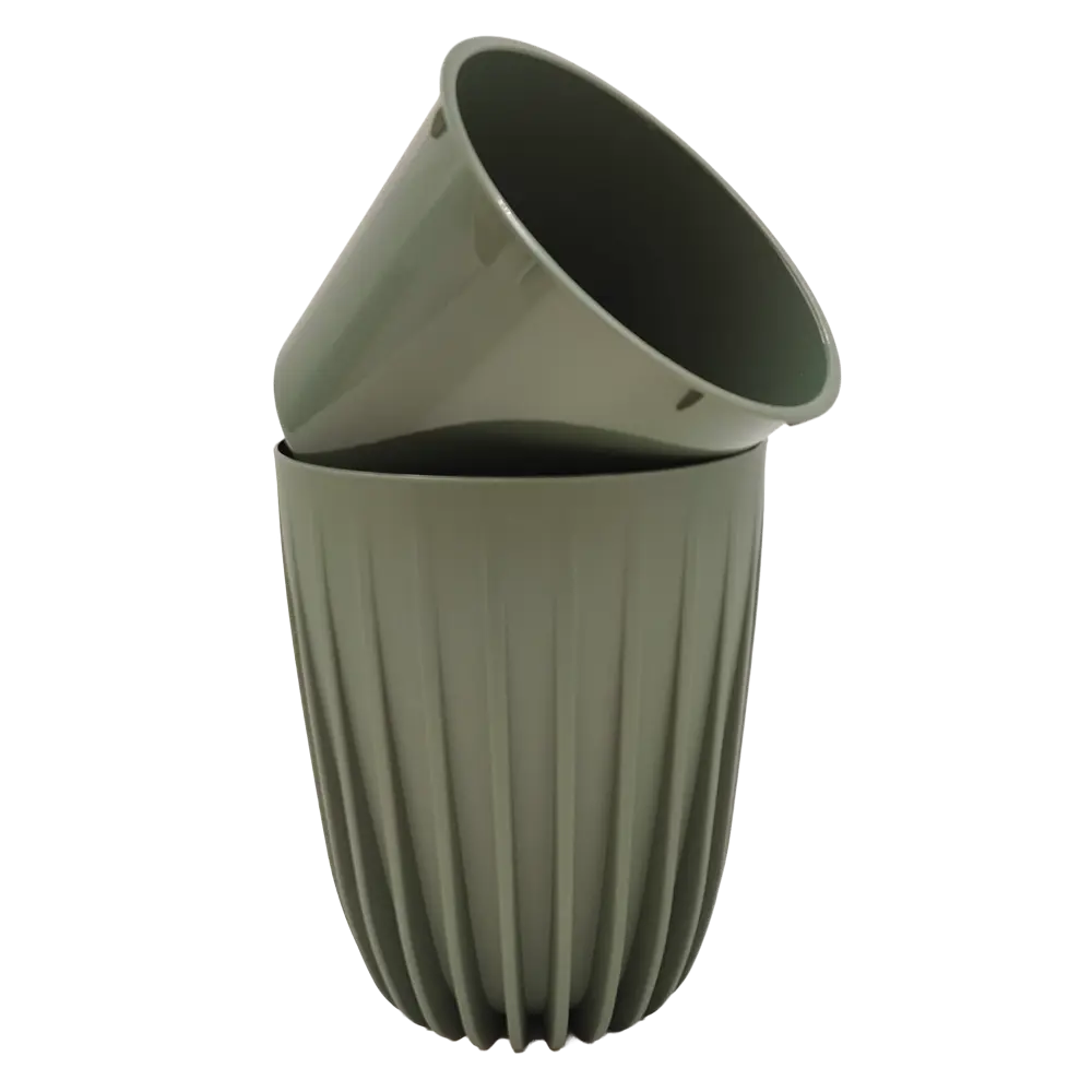 Кашпо Evergreen Design Сигма 19x19x23 см v4.4 л пластик нефрит 89452973 STLM-2061238 - Вид №1