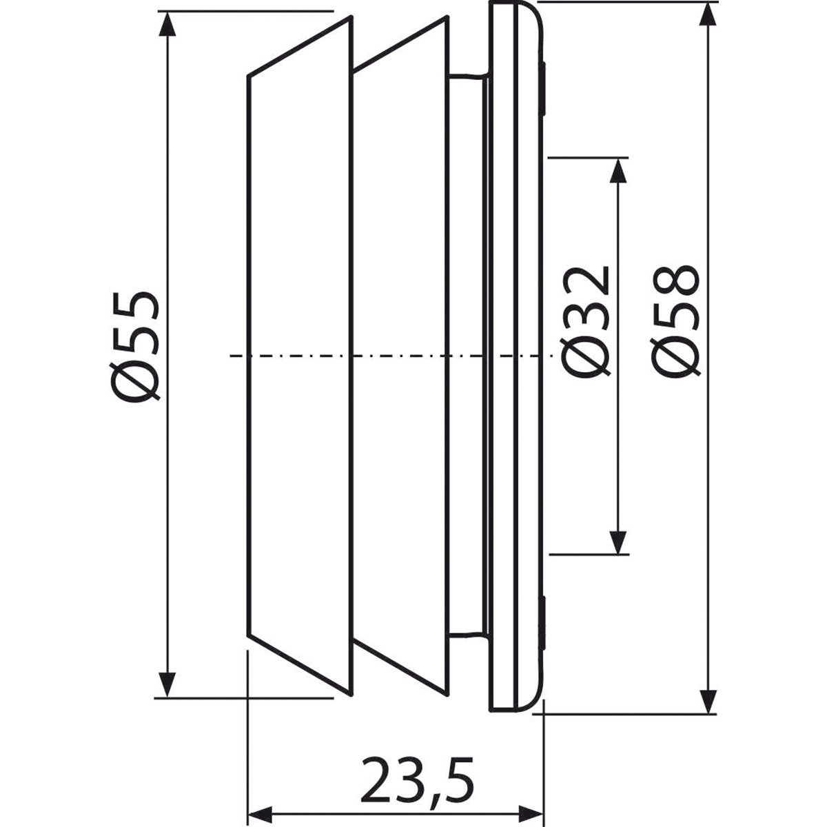 Гофрированная прокладка 60/32 ALCAPLAST Z0026ND - Вид №1