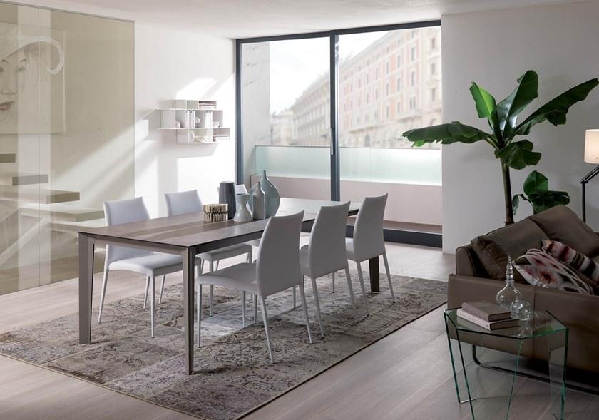 Ozzio Italia Раздвижной прямоугольный стеклокерамический стол  T233  - Вид №1