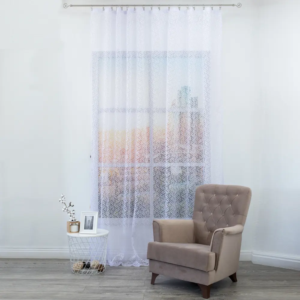 Тюль на ленте Premium 250x260 см цвет белый AMORE MIO STLM-2205224 - Вид №7