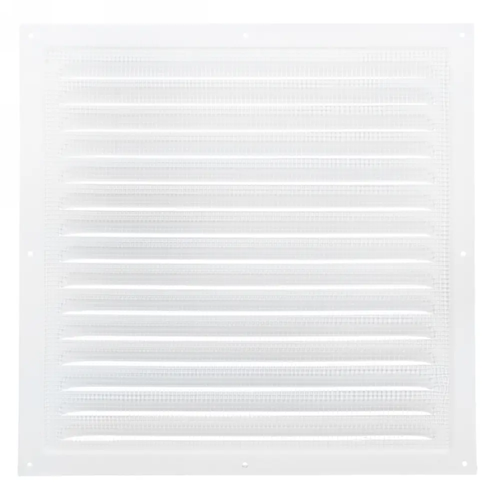 Решётка вентиляционная с сеткой Вентс МВМ 300 300х300 мм металл цвет белый STLM-2147310 - Вид №1