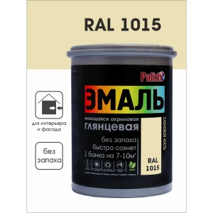 90314966 Эмаль акриловая глянцевая Palizh цвет слоновая кость RAL 1015 1 кг STLM-0859233