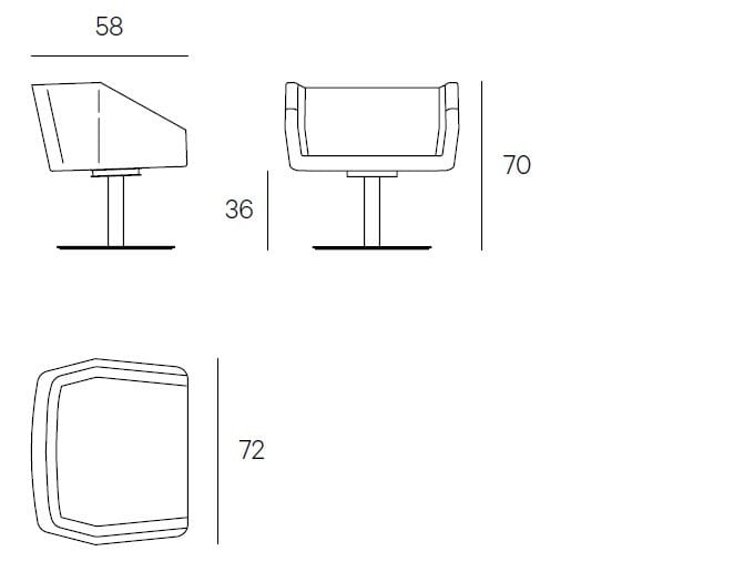 Кожаное вращающееся кресло Henge Hexagon ARCH-00111905 - Вид №4
