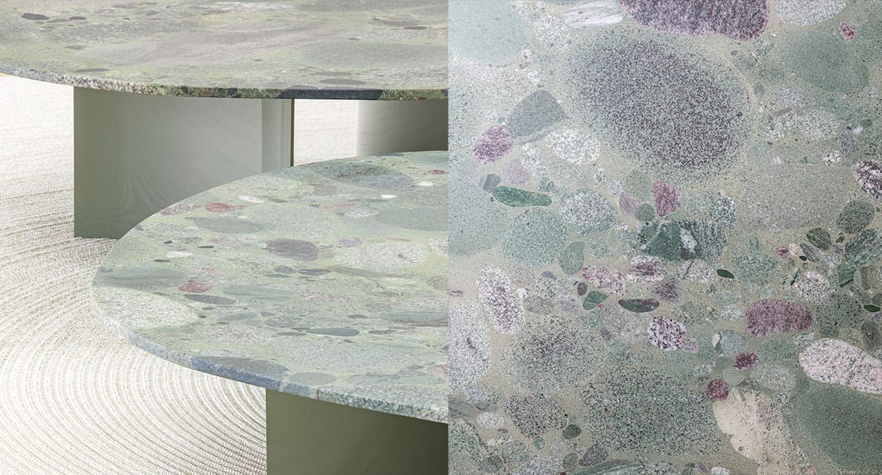 Низкий журнальный столик с гранитной столешницей конгломерата Paola Lenti ISOLE ARCH-00096429 - Вид №2