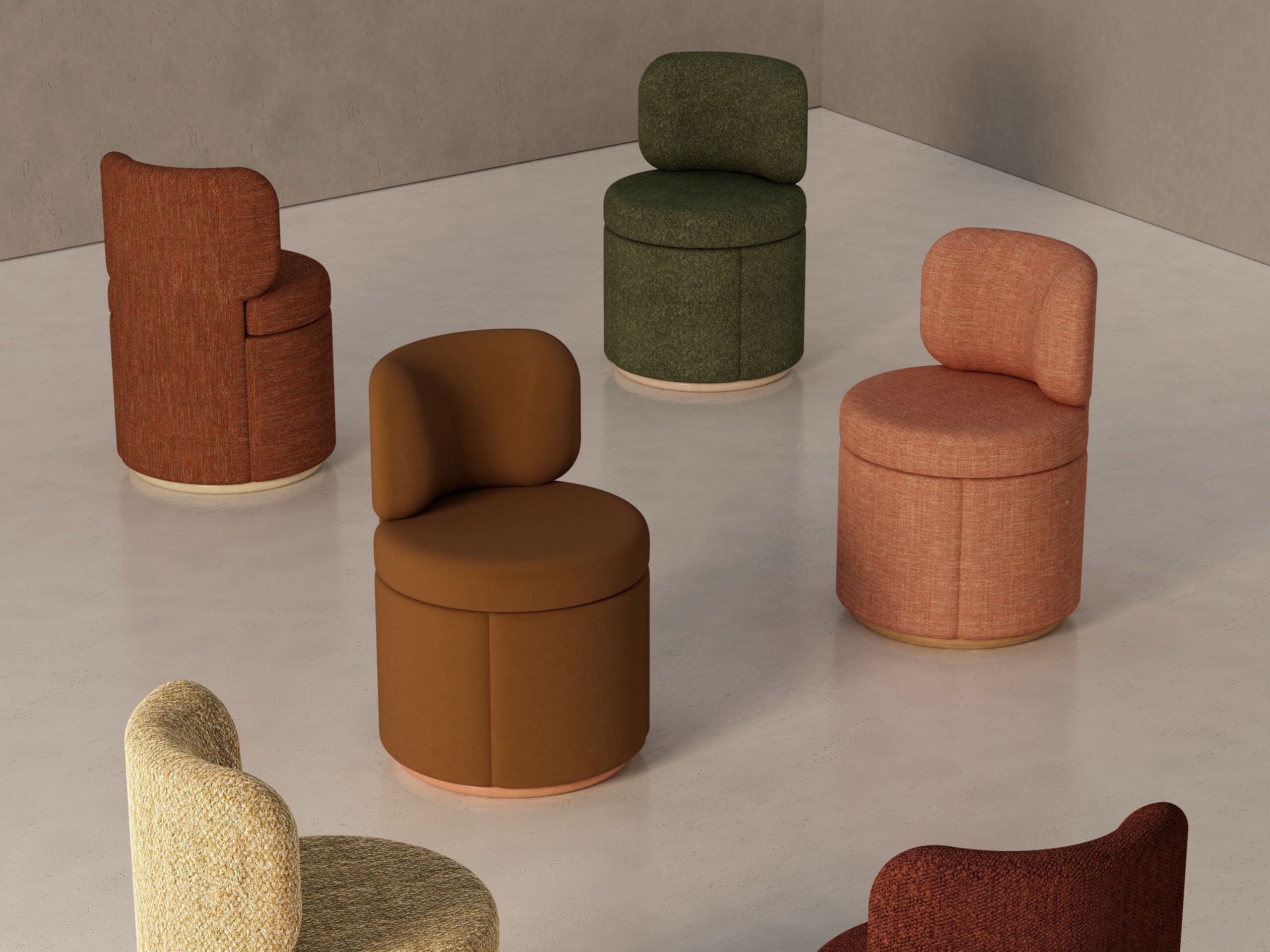 Тканевое вращающееся кресло Mambo Unlimited Ideas Mimi ARCH-00123877 - Вид №5