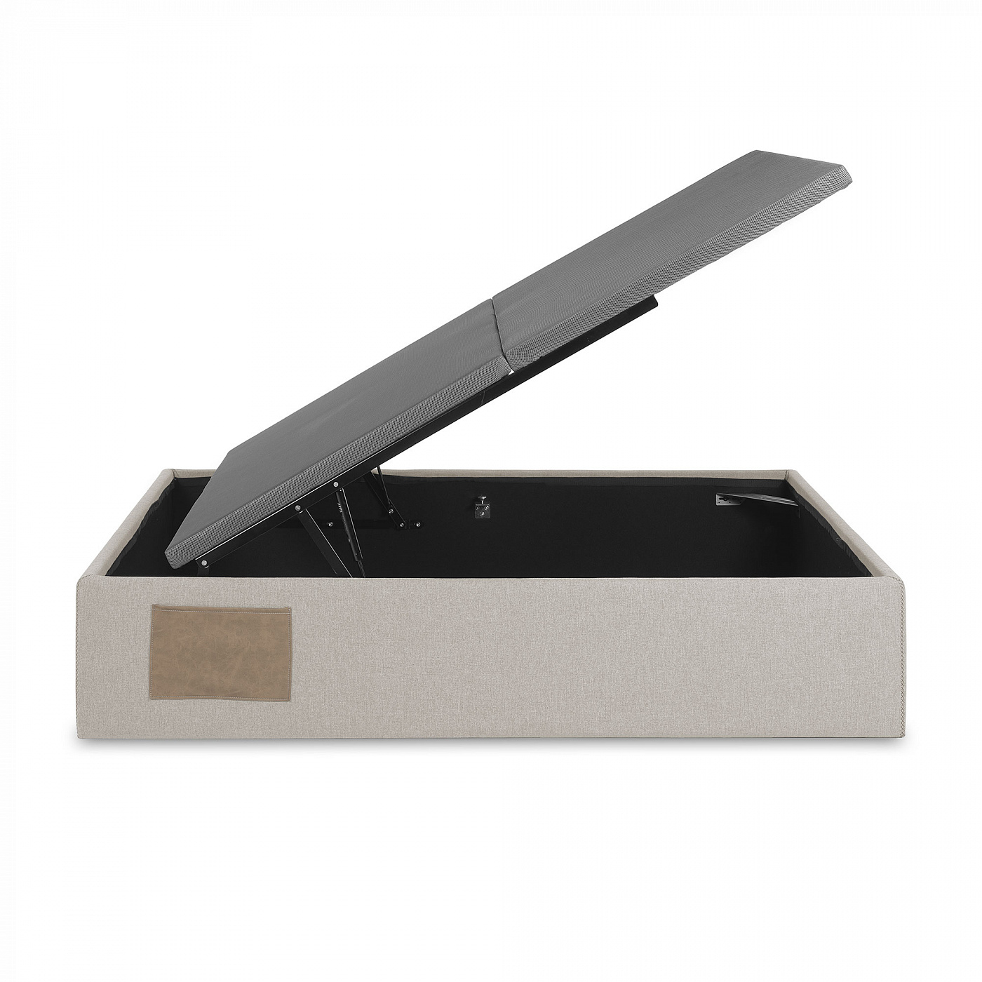 062836 Кровать c ящиком для хранения 140х190 бежевая La Forma Matters  - Вид №1