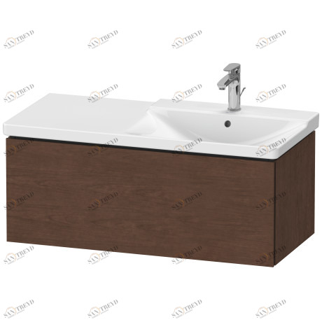 LC615001313 Тумбочка подвесная L-Cube #LC6150 1020 x 481 мм Американский орех, натуральный шпон Duravit
