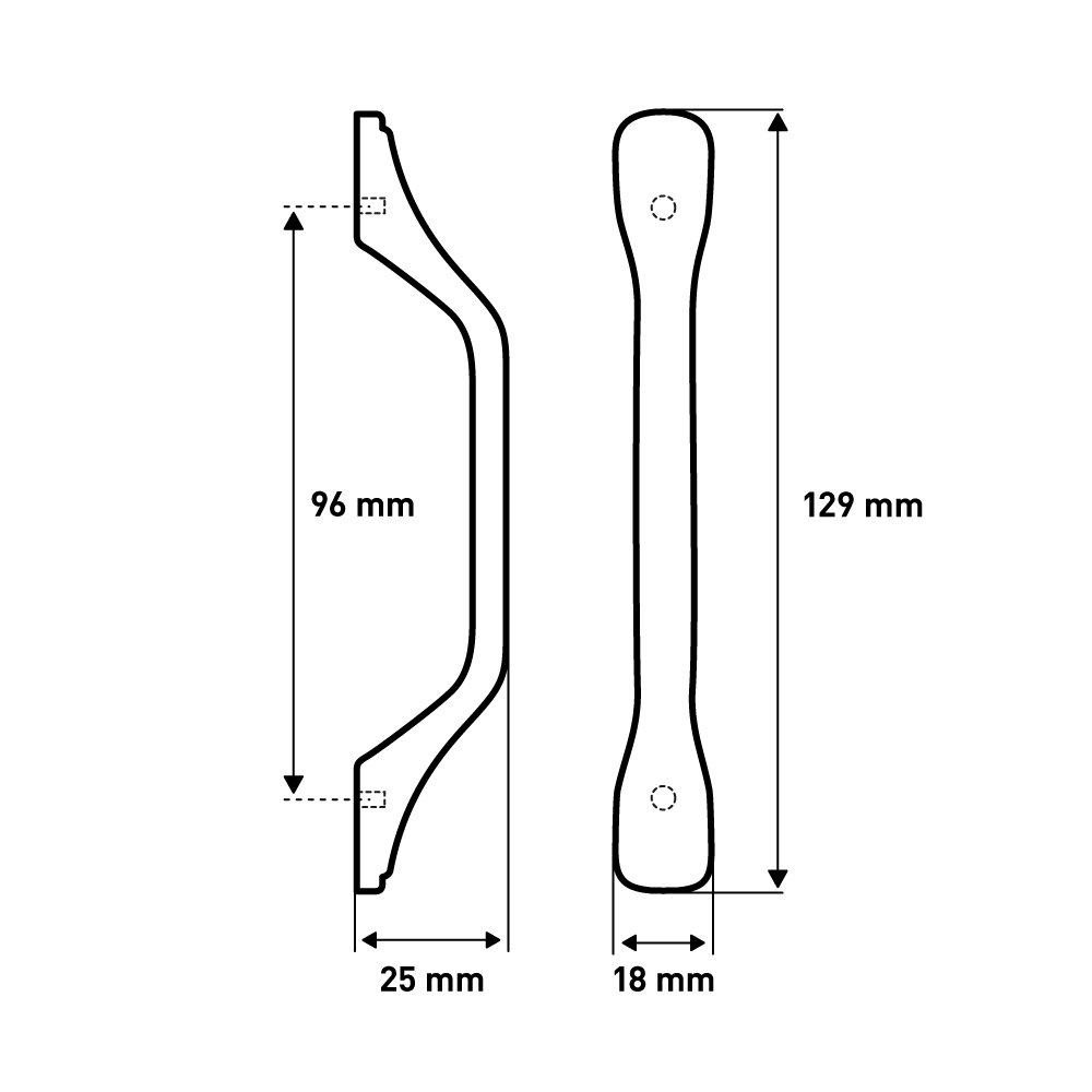 Мебельная ручка  Скоба, 96 мм, никель LJPS0175 Public Steel Россия  - Вид №4