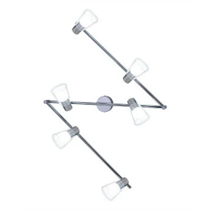 Спот настенный светодиодный на 6 ламп белый "Пойнт" CL552561 CITILUX ПОЙНТ 00-3891456 Белый;серебро