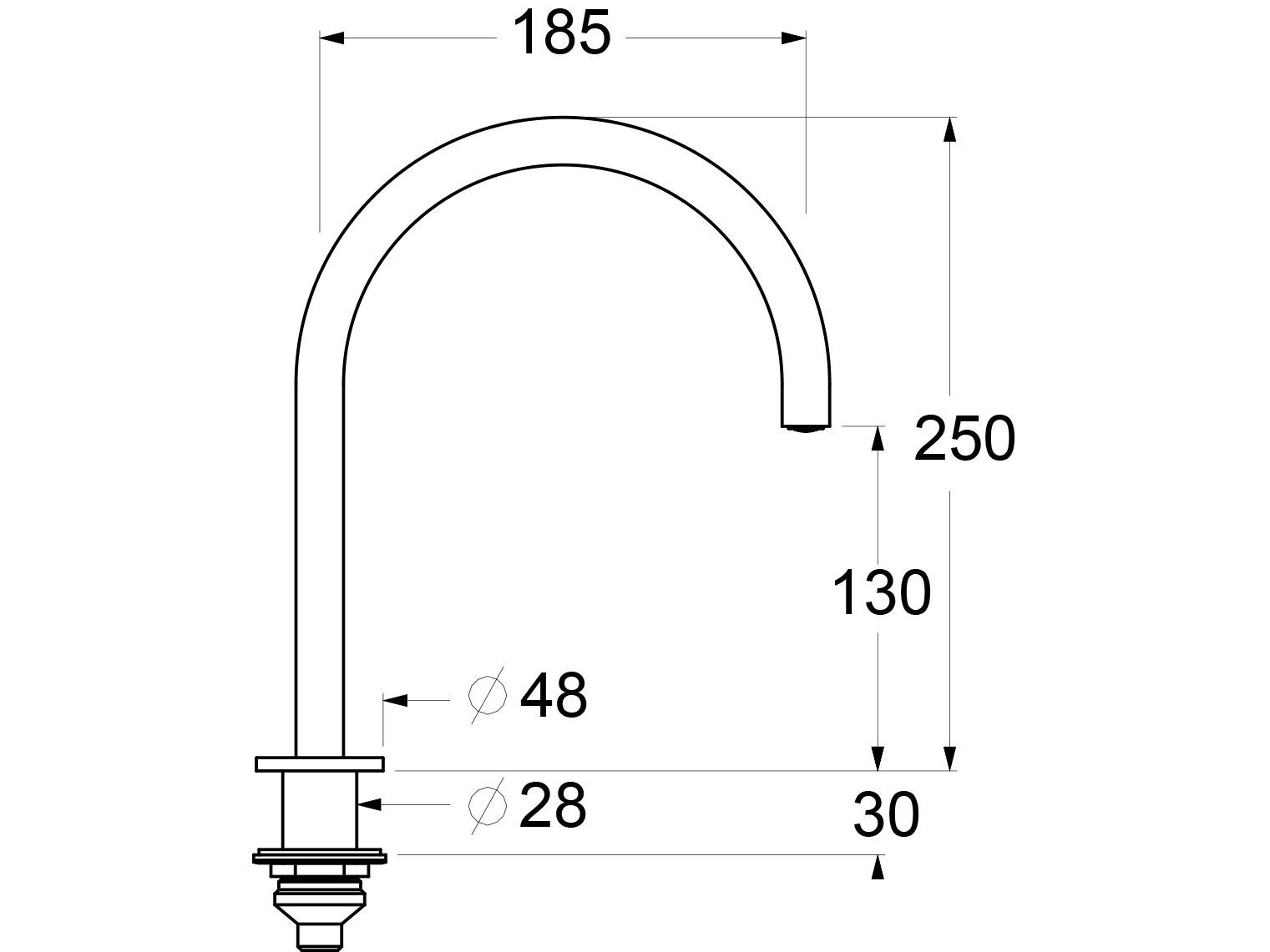 Дозирующий носик для столешницы для умывальника GUGLIELMI RUBINETTERIE Sprint Color ARCH-00055637 - Вид №2