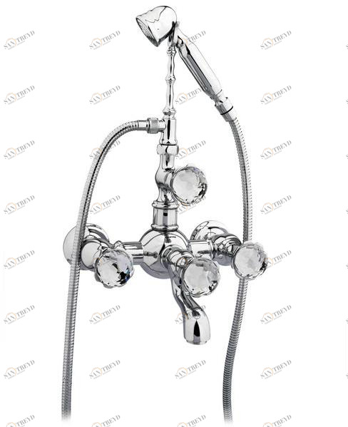 Bronces Mestre Настенный смеситель для ванны на 2 отверстия с ручным душем Artica 035216.000