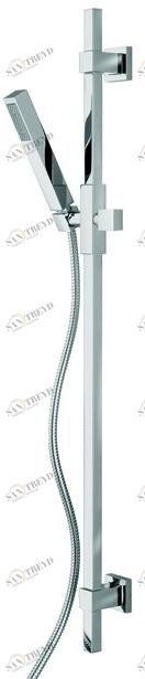 Bossini Направляющая из хромированной латуни с ручным душем с гибким шлангом Cube sun-id-1446805