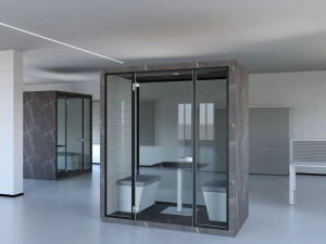 Многосторонняя акустическая офисная кабина со встроенным освещением