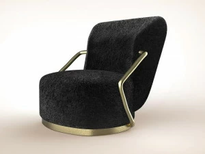 DOVAIN STUDIO Кресло из мягкой шерсти с подлокотниками  020rh