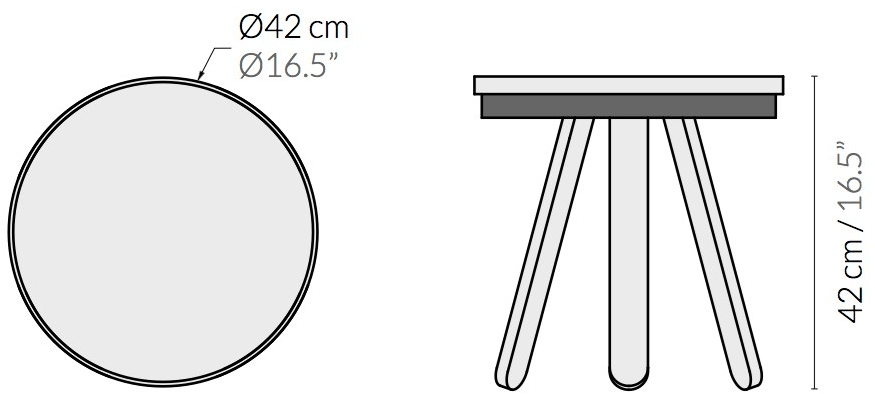 Woodendot Круглый деревянный журнальный столик с подносом sun-id-1506647 - Вид №6