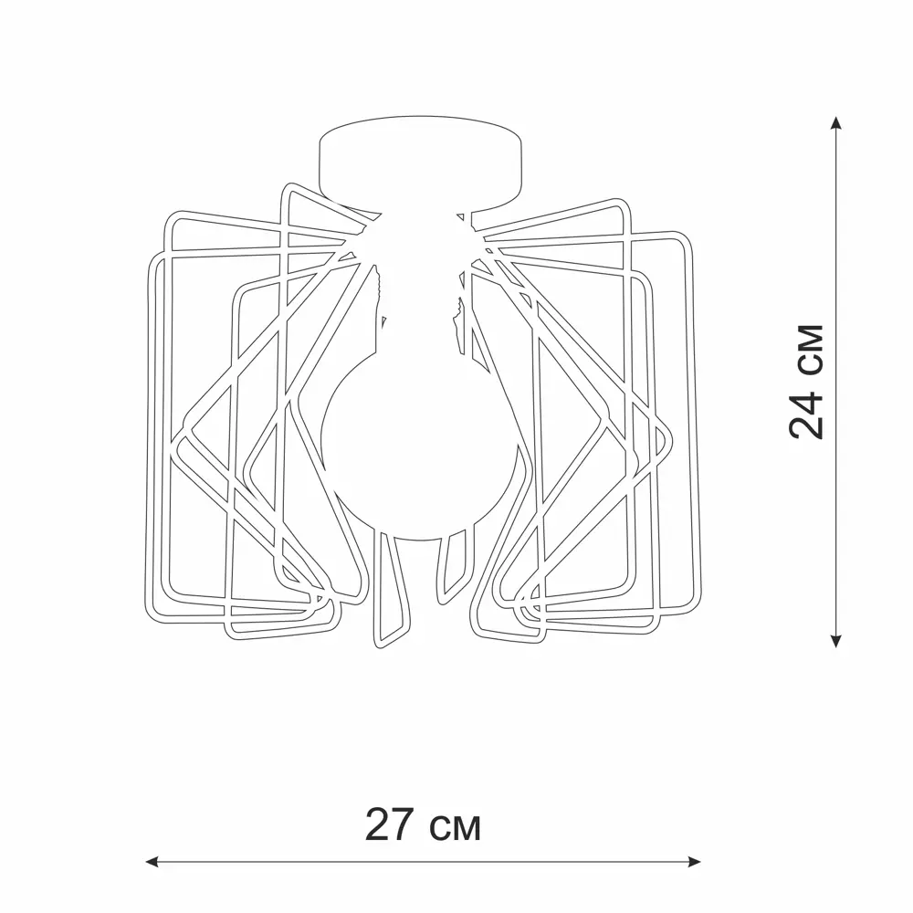 Люстра потолочная Vitaluce Скорпиус 1 лампа 3м² Е27 цвет черный матовый STLM-2059400 - Вид №9