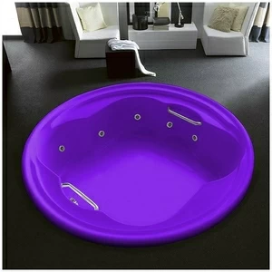 Ванна Gruppo treesse Perla V669B-F фиолетовая с гидромассажем и дезинфекцией круглая большая свободностоящая