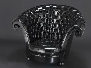 VGnewtrend Стеганое кожаное кресло с подлокотниками Versailles