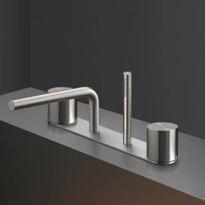 Обод монтаж комплект из 2-х последовательных смесителей с носиком H. 80 мм и выдвижная цилиндрическая ручной душ диаметром 18 м т </ р > OPS28 CEADESIGN