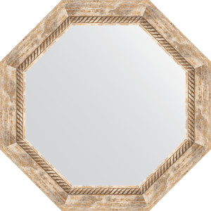 BY 7318 Зеркало в багетной раме - прованс с плетением 70 mm EVOFORM Octagon