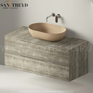 Flaminia BOX Настенная тумба для раковины 120 см с 2-мя ящиками BX949.WE