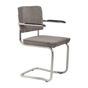 Кресло Ridge Kink Rib серое