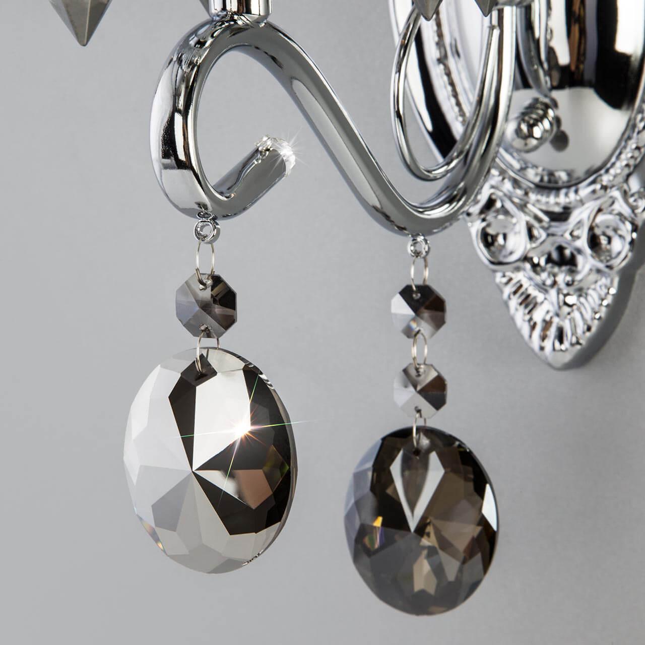 Бра хрустальное дымчатое Teodore 10103/1 EUROSVET СВЕЧА 00-3930356 Прозрачный;серый  - Вид №2