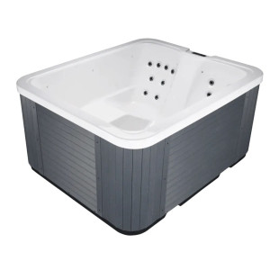 Открытый прямоугольный мини-бассейн с гидромассажем
