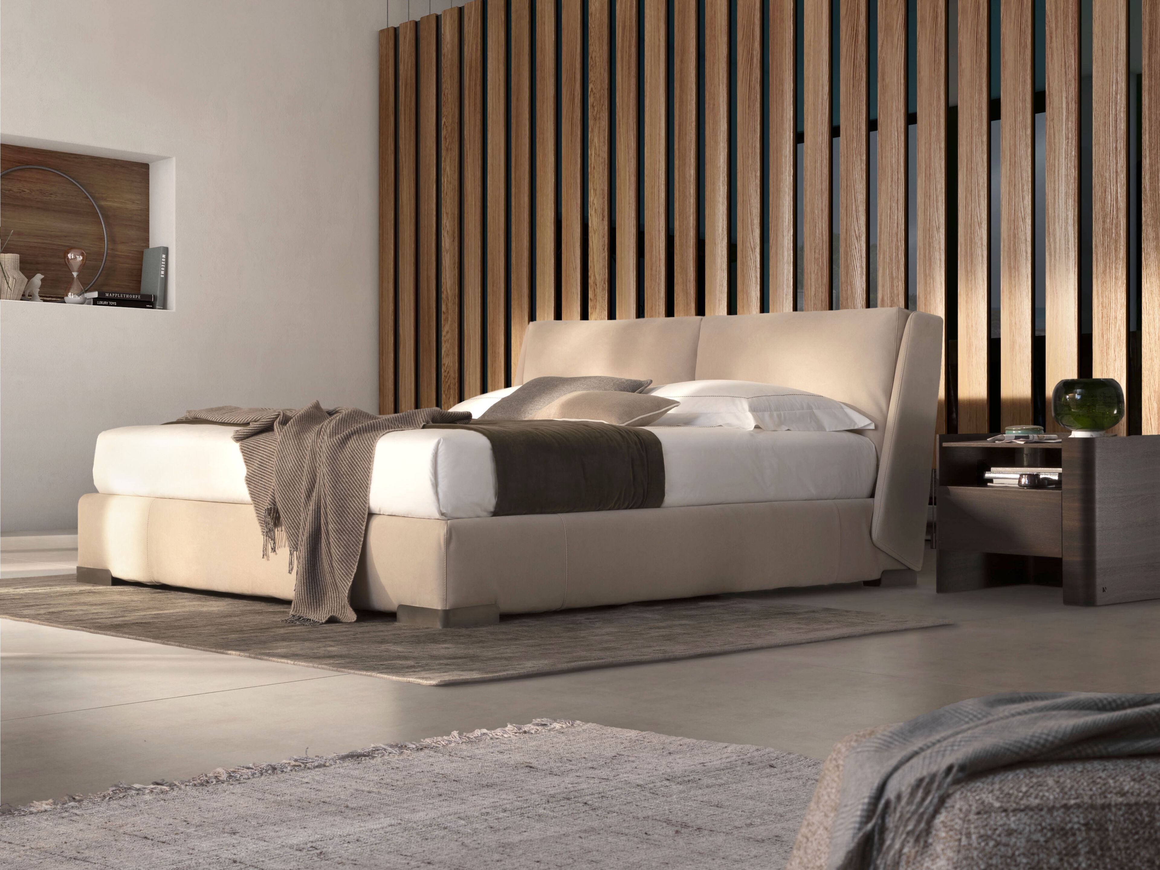 Двуспальная кровать с мягкой тканью Natuzzi Italia FENICE ARCH-00083402 - Вид №5