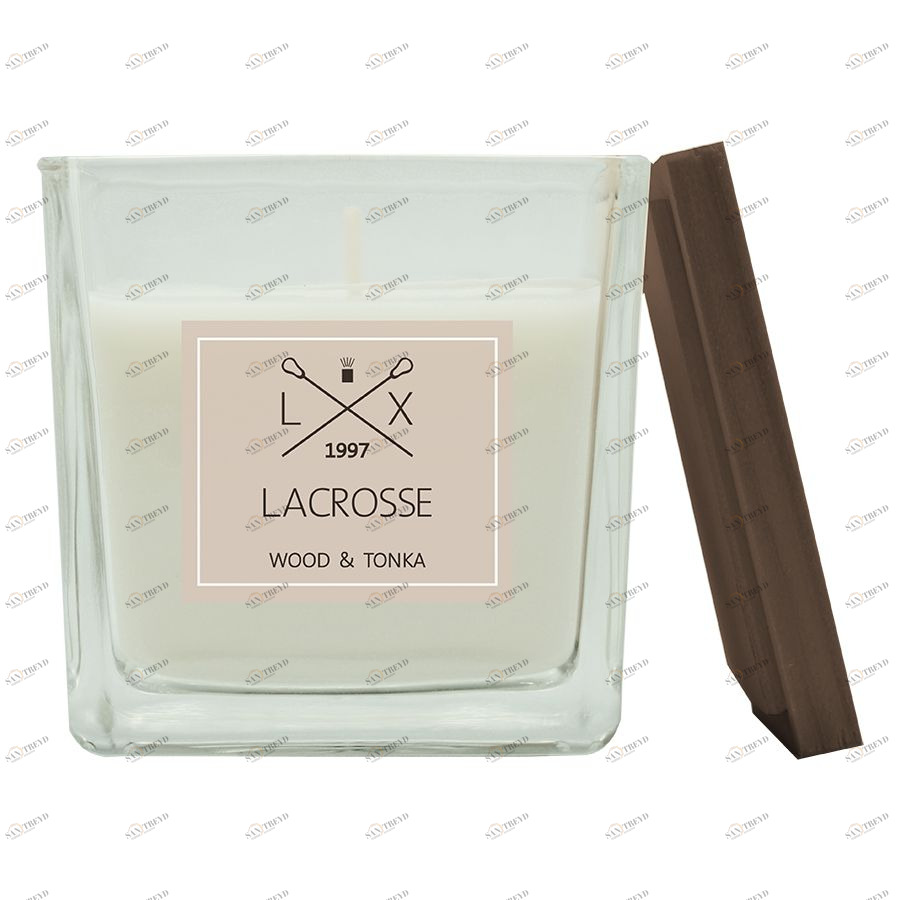 Свеча ароматическая в стекле "Дерево & Тонка" 8*8 см Ambientair VV045WTLC