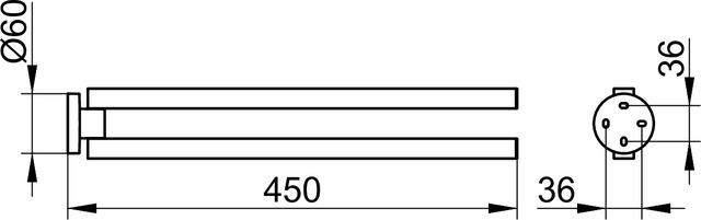 19018010000 Полотенцедержатель KEUCO Edition 90 - Вид №2