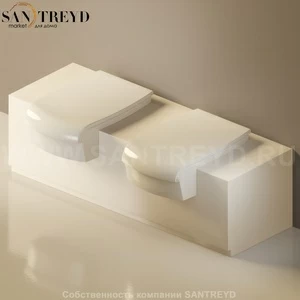 Flaminia UNA Консоль для унитаза и биде от 135 до 200 см бежевая UNA200WB.9003