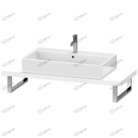 XL100C01818 Консоль для накладной и встраиваемой сверху раковины компакт, Толщина консоли 45 мм X-Large #XL100C 480 мм Белый матовый, декор Duravit
