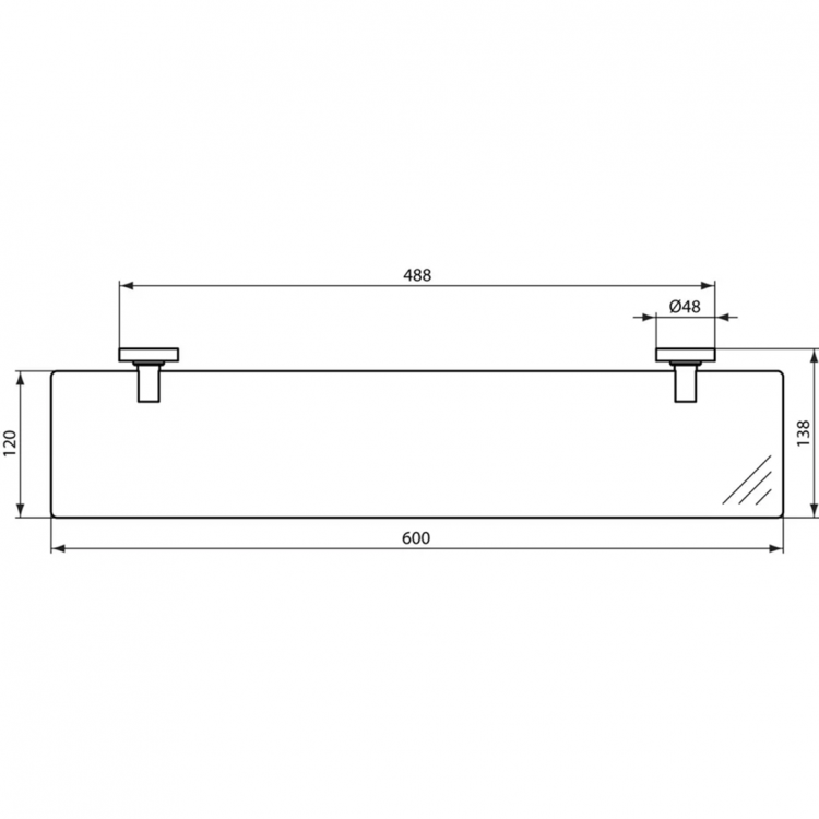 A9125AA Полка 520 мм Ideal Standard IOM - Вид №3