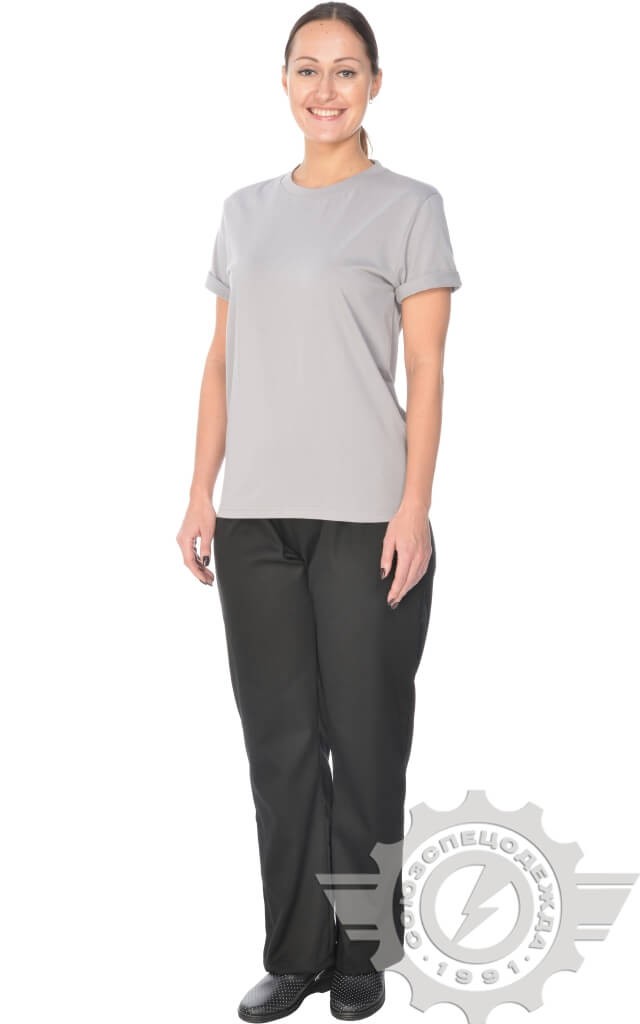 61100 Футболка "Престиж" светло-серая  Одежда для официантов  размер M (48) Спецодежда  - Вид №10