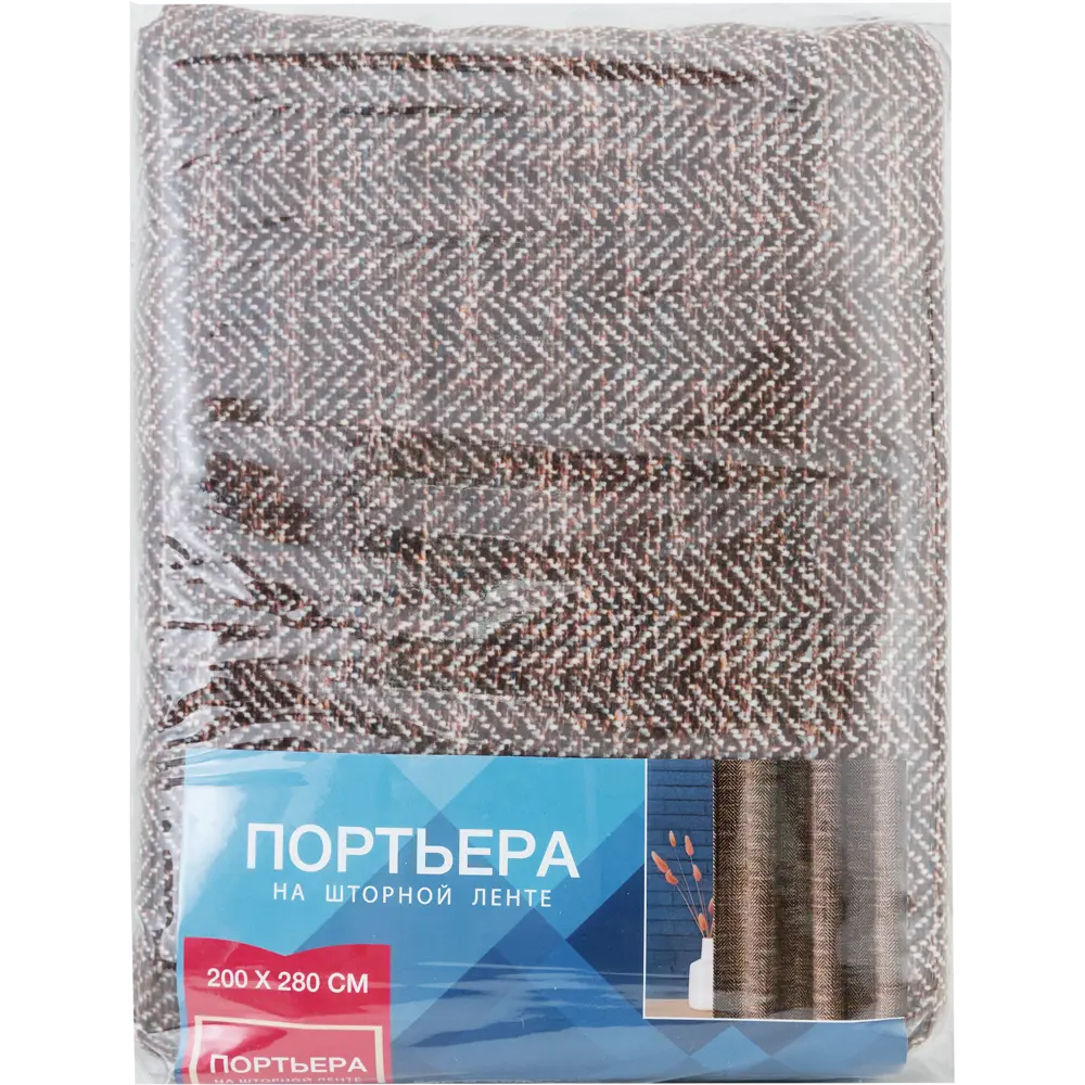 Штора на ленте «Тайга» 200x280 см цвет коричневый GARDEN STLM-2029375 - Вид №4