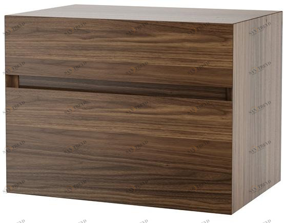 DWFI Прямоугольная тумбочка из фанерованной древесины с ящиками  00002242 