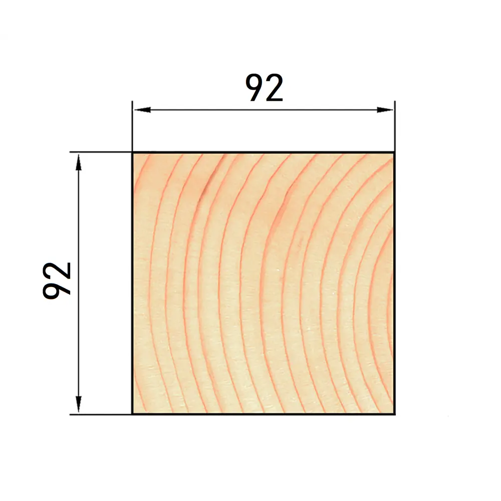 Брус строганый импрегнированный 92x92x3000 мм хвоя сорт оптима РУСШПАЛА STLM-2031104 - Вид №7