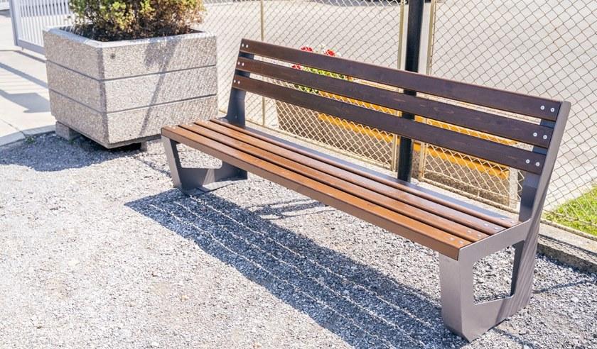 ENCHO ENCHEV - ETE Скамья из металла и дерева со спинкой  144  - Вид №2