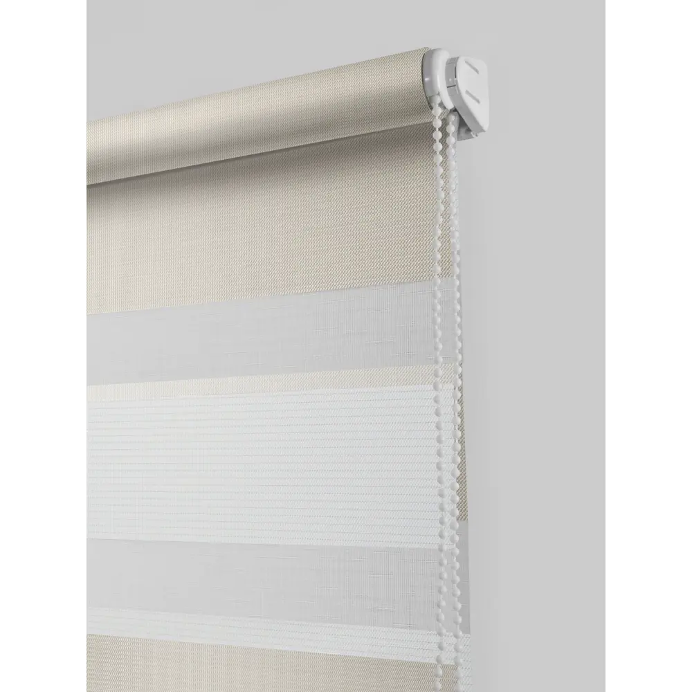 Штора рулонная день-ночь Порто 80x160 см серо-молочная MIAMOZA STLM-2196573 - Вид №1