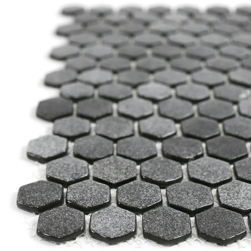 Мозаика стеклянная Natural STP-GR009-HEX 29x29 см цвет темно-серый Santreyd Steppa STLM-2178905 - Вид №2