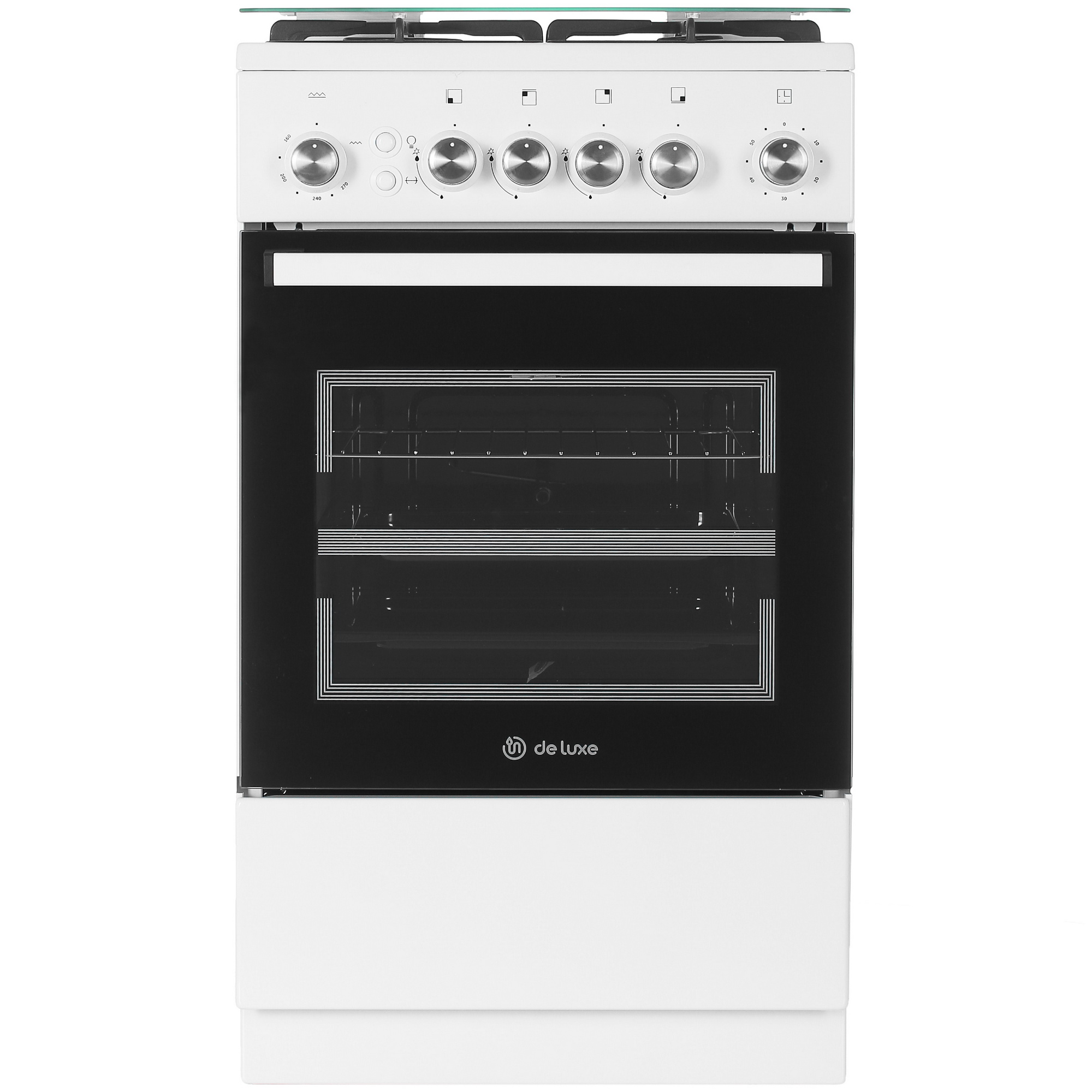 8195614 Газовая плита De Luxe 5040.30Г (КР) ЧР белый STDN-0131328