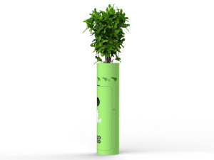 Стойка для мусора из листового металла для собак на открытом воздухе