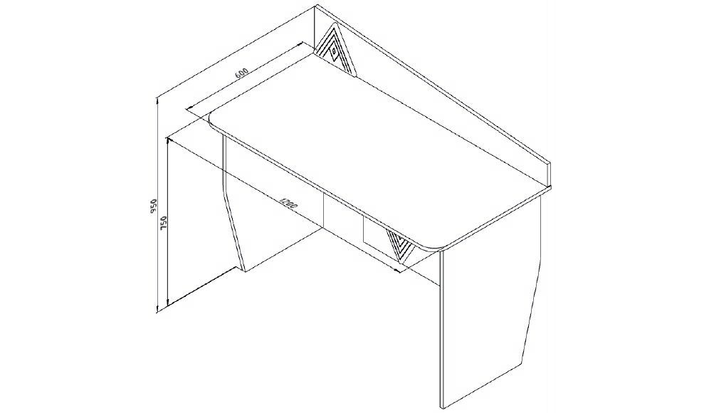 Детский письменный стол "Апачи" МАНДАРИН АПАЧИ 178633 Молочный Santreyd  - Вид №3