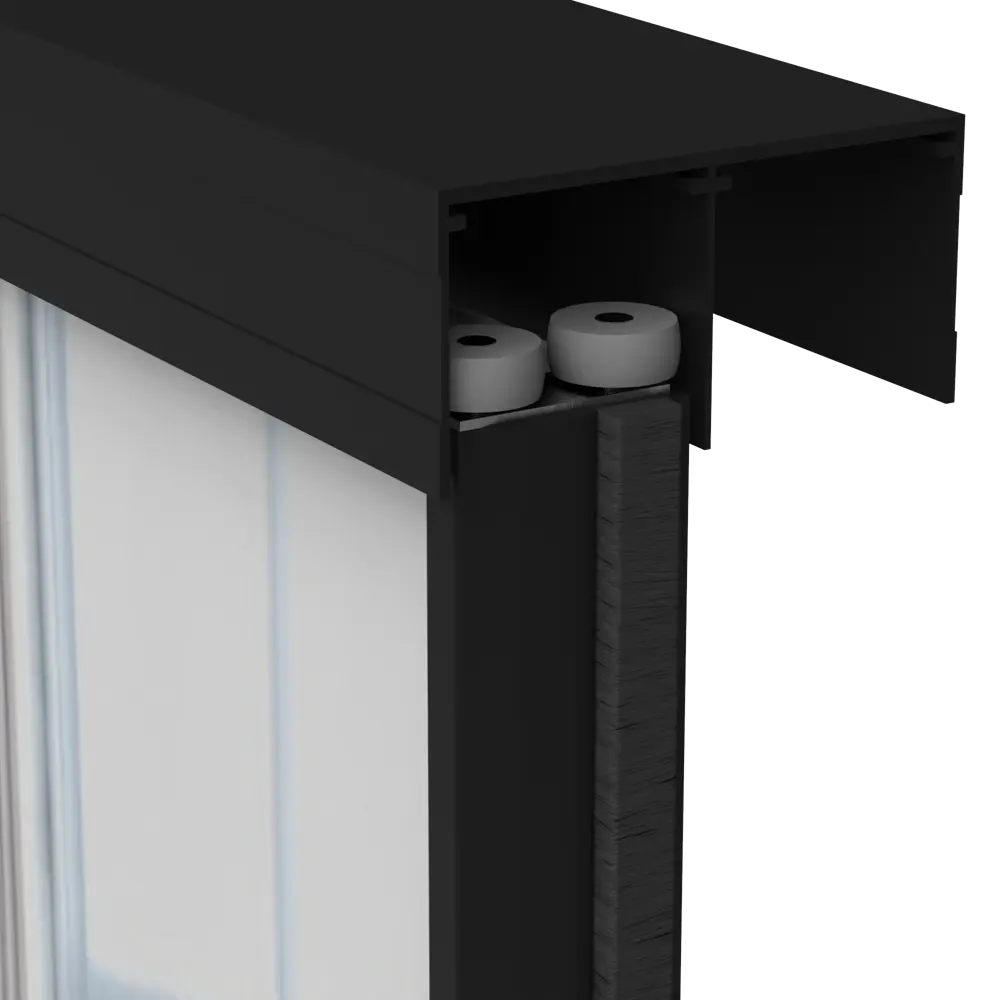 Дверь-купе KONSENSA 225.5x60.4 см с зеркалом профиль черный узкий STLM-2141925 - Вид №4