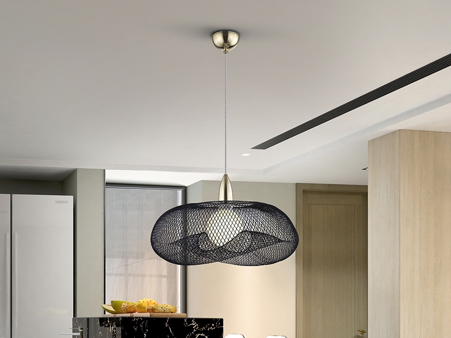 108987 Подвесной светильник 1L черный/золотой Schuller Forma - Вид №2